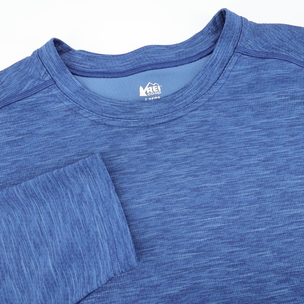 REI Co-op Long Sleeve Performance Base Layer‎ Shirt Blue Mens Large